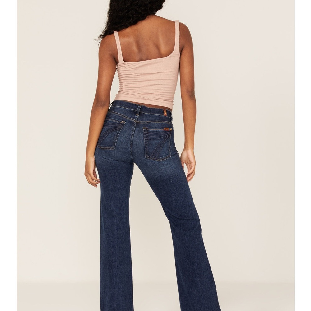 7 For All Mankind Dark Blue Boot Cut Jeans